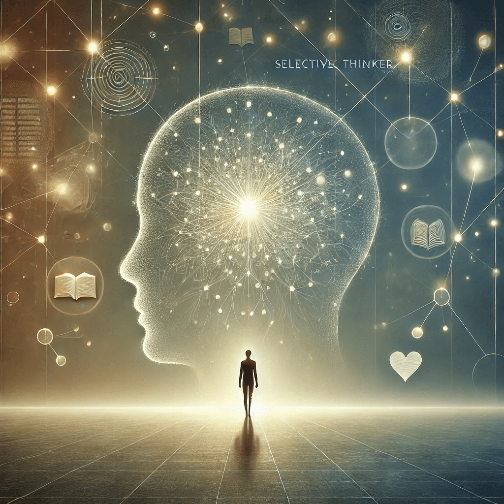 AI image of man in front of a mind