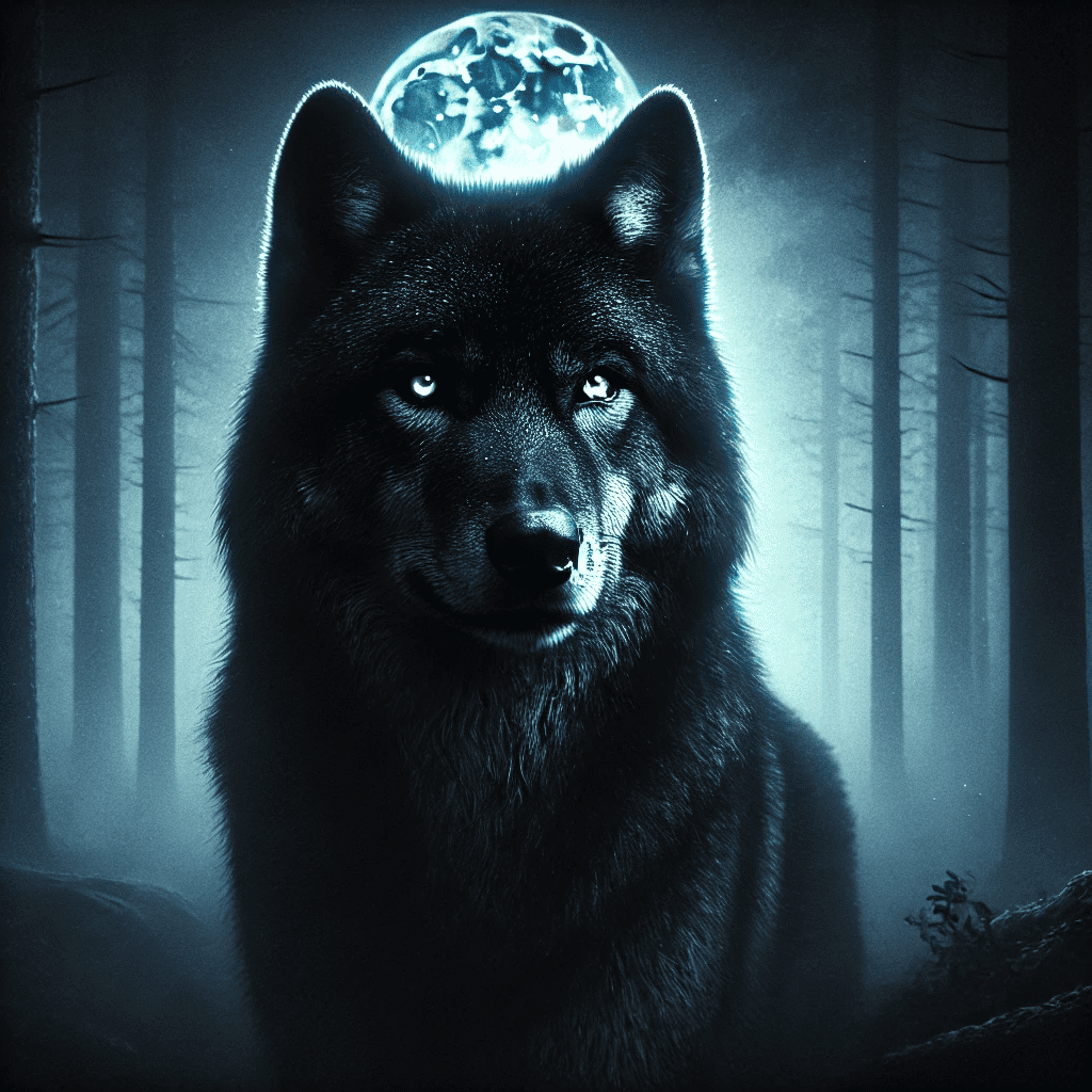  lone wolf under the moon